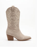 Damen Cowboystiefel aus Wildleder mit Stickerei 4