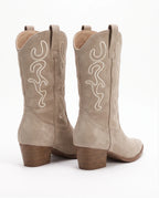 Damen Cowboystiefel aus Wildleder mit Stickerei 5