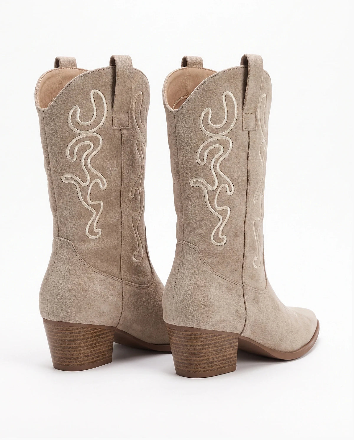 Damen Cowboystiefel aus Wildleder mit Stickerei 5