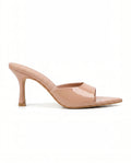 Damen Pantoletten auf Stiletto-Absatz mit Peeptoe 1