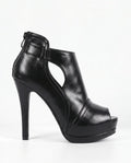 Damen Peeptoe Pumps auf Plateausohle mit Cut-outs 1