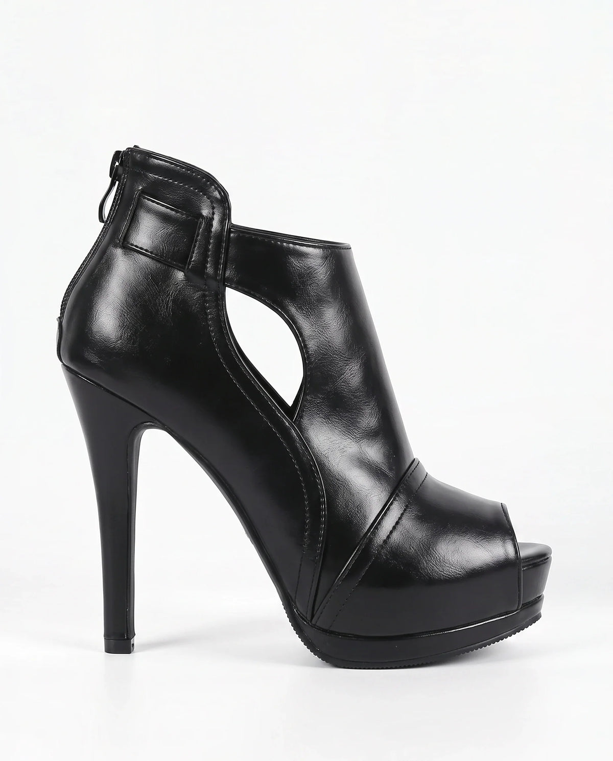 Damen Peeptoe Pumps auf Plateausohle mit Cut-outs 1