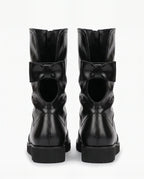Damen Peeptoe Stiefel auf Plateausohle mit Reißverschluss Vorne 3