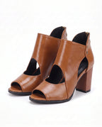 Damen Stiefeletten mit Cut-outs und Offener Zehenpartie 6