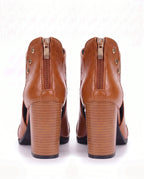 Damen Stiefeletten mit Cut-outs und Offener Zehenpartie 7
