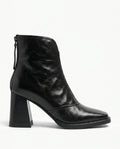 Damen Stiefeletten mit Eckiger Zehenpartie und Reißverschluss Hinten 1