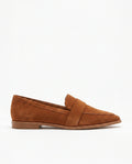 Damen Wildleder Loafer mit Spitzer Zehenpartie und Zierriemen 1