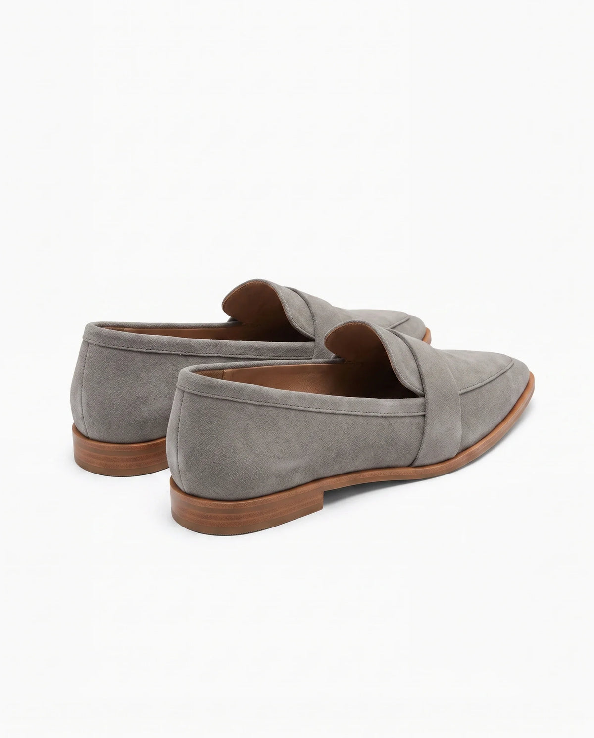 Damen Wildleder Loafer mit Spitzer Zehenpartie und Zierriemen 11