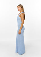 Damen Maxikleid mit Breiten Trägern, Figurnahem Schnitt und Rundem Ausschnitt Ansicht 6