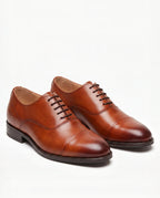 Herren Oxford Schnürschuhe mit Ziernaht an der Zehenkappe 10