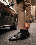 Herren Oxford Schnürschuhe mit Ziernaht an der Zehenkappe 4