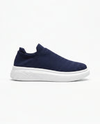 Herren Slip-On Sneaker aus Strick auf Dicker Weißer Sohle 1