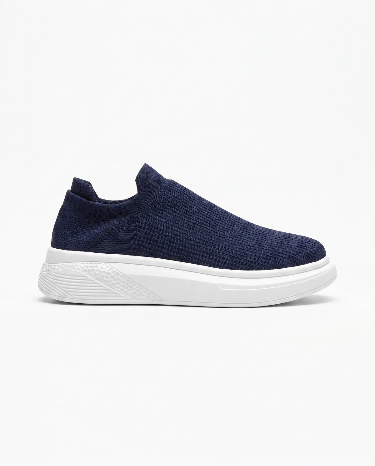 Herren Slip-On Sneaker aus Strick auf Dicker Weißer Sohle 1