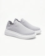 Herren Slip-On Sneaker aus Strick auf Dicker Weißer Sohle 10