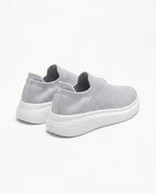 Herren Slip-On Sneaker aus Strick auf Dicker Weißer Sohle 11
