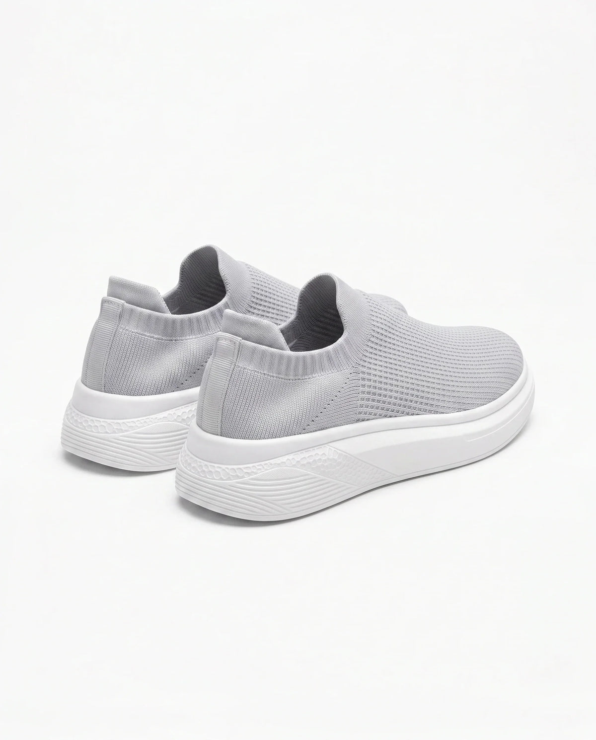 Herren Slip-On Sneaker aus Strick auf Dicker Weißer Sohle 11