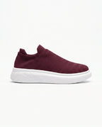 Herren Slip-On Sneaker aus Strick auf Dicker Weißer Sohle 13