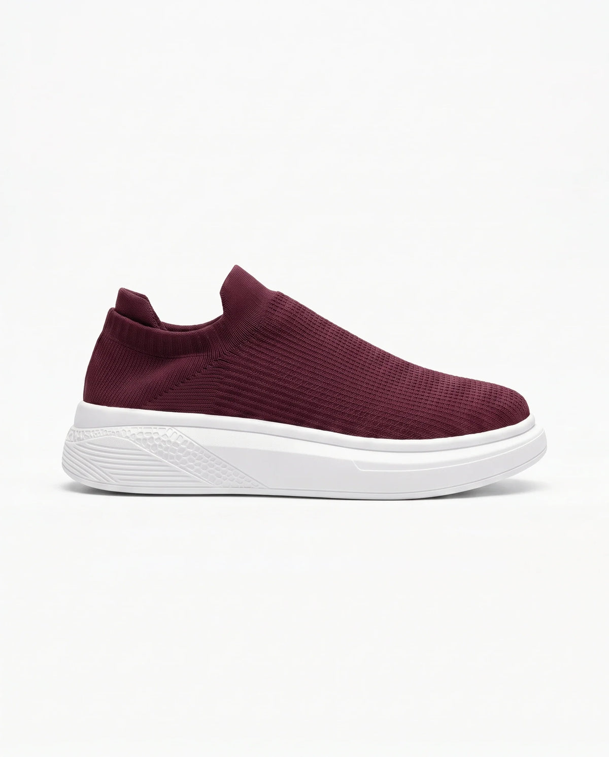 Herren Slip-On Sneaker aus Strick auf Dicker Weißer Sohle 13