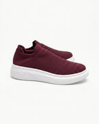 Herren Slip-On Sneaker aus Strick auf Dicker Weißer Sohle 14