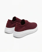 Herren Slip-On Sneaker aus Strick auf Dicker Weißer Sohle 15
