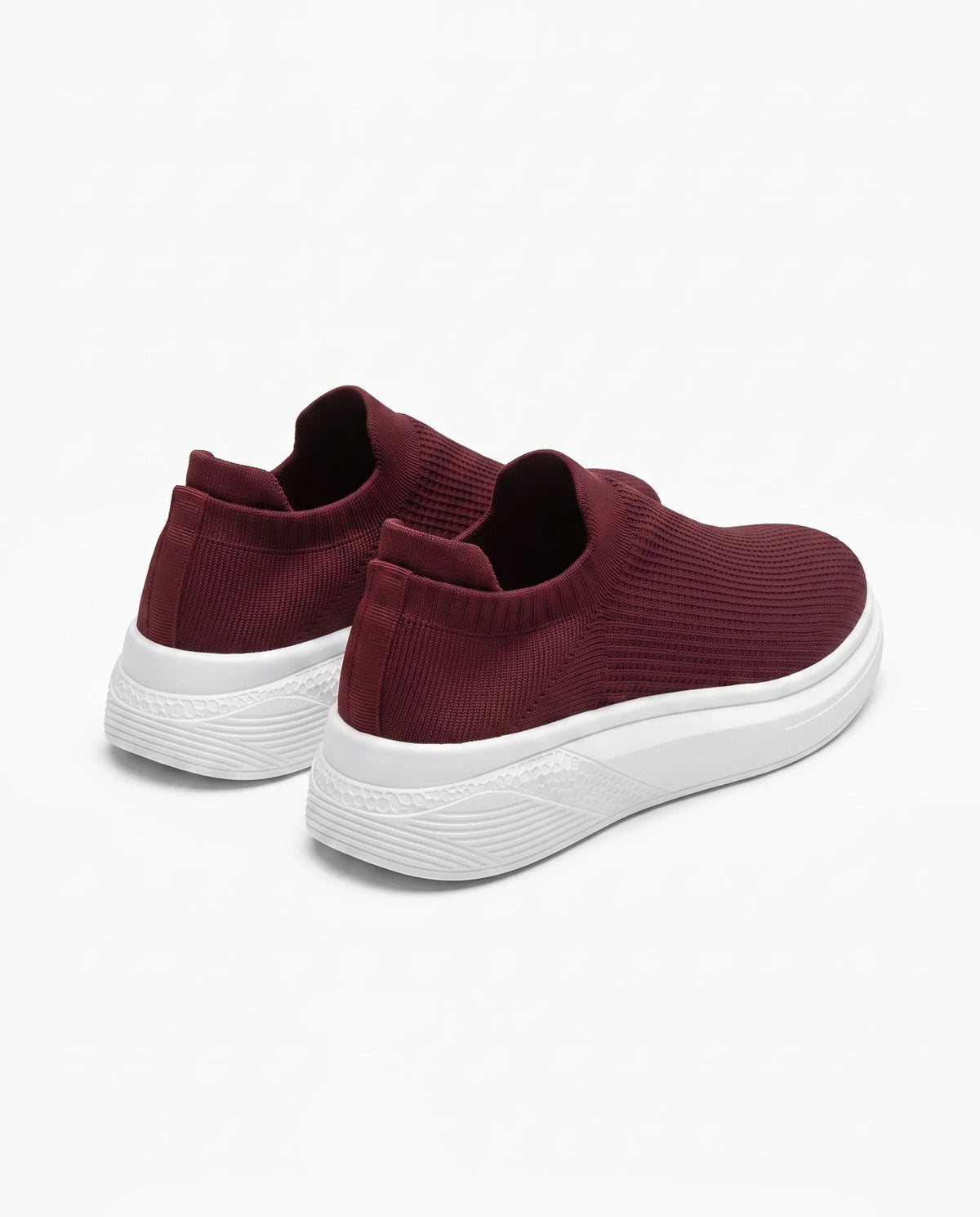 Herren Slip-On Sneaker aus Strick auf Dicker Weißer Sohle 15