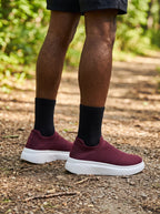 Herren Slip-On Sneaker aus Strick auf Dicker Weißer Sohle 16