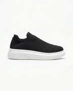 Herren Slip-On Sneaker aus Strick auf Dicker Weißer Sohle 5