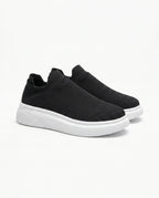 Herren Slip-On Sneaker aus Strick auf Dicker Weißer Sohle 6