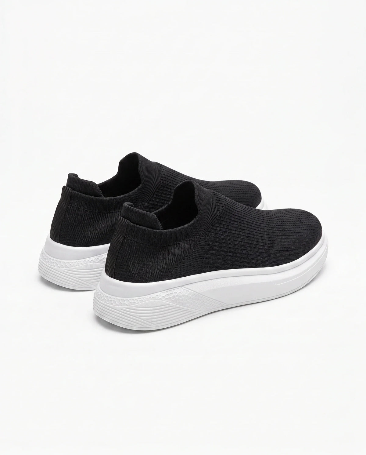 Herren Slip-On Sneaker aus Strick auf Dicker Weißer Sohle 7
