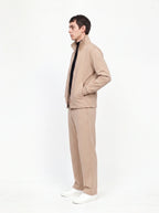 Herren Sweatjacke und Weite Hose Set mit Stehkragen 22