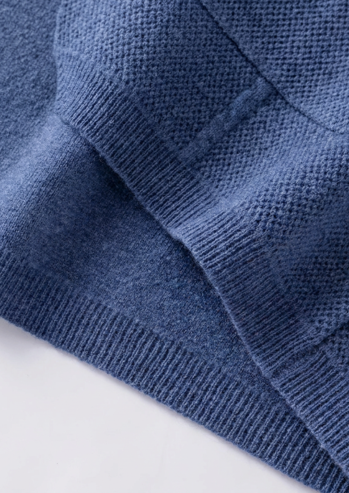 Herren Hemdjacke aus Strick mit Knopfleiste und Aufgesetzten Taschen