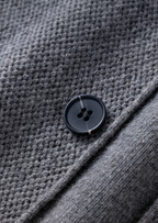 Herren Hemdjacke aus Strick mit Knopfleiste und Aufgesetzten Taschen