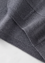 Herren Hemdjacke aus Strick mit Knopfleiste und Aufgesetzten Taschen