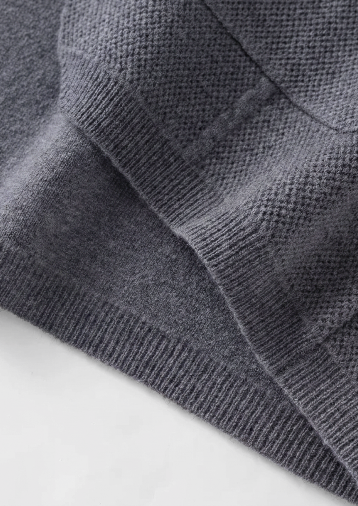 Herren Hemdjacke aus Strick mit Knopfleiste und Aufgesetzten Taschen