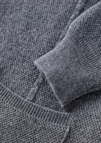 Herren Hemdjacke aus Strick mit Knopfleiste und Aufgesetzten Taschen