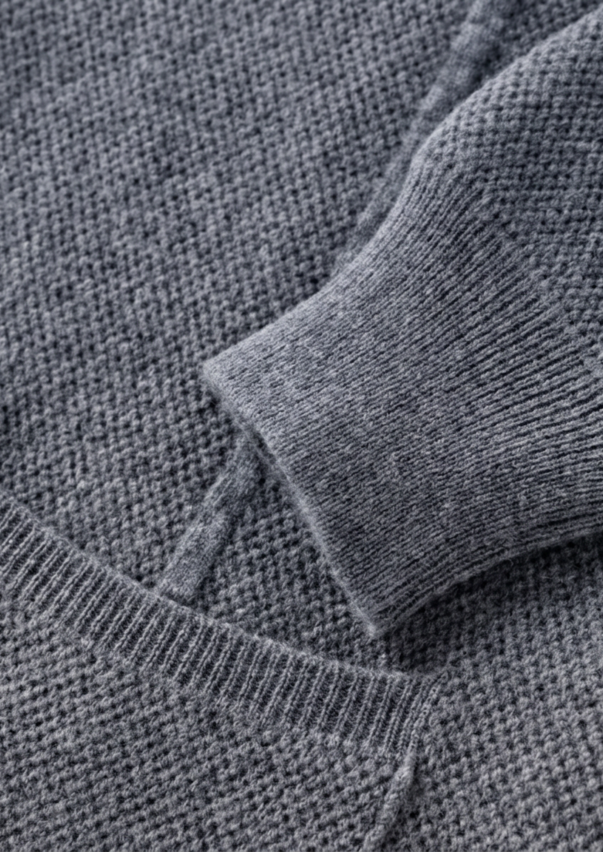 Herren Hemdjacke aus Strick mit Knopfleiste und Aufgesetzten Taschen
