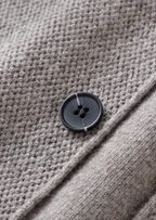 Herren Hemdjacke aus Strick mit Knopfleiste und Aufgesetzten Taschen