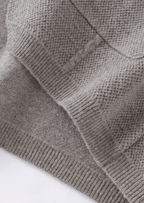 Herren Hemdjacke aus Strick mit Knopfleiste und Aufgesetzten Taschen