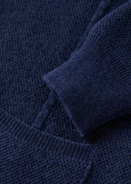 Herren Hemdjacke aus Strick mit Knopfleiste und Aufgesetzten Taschen