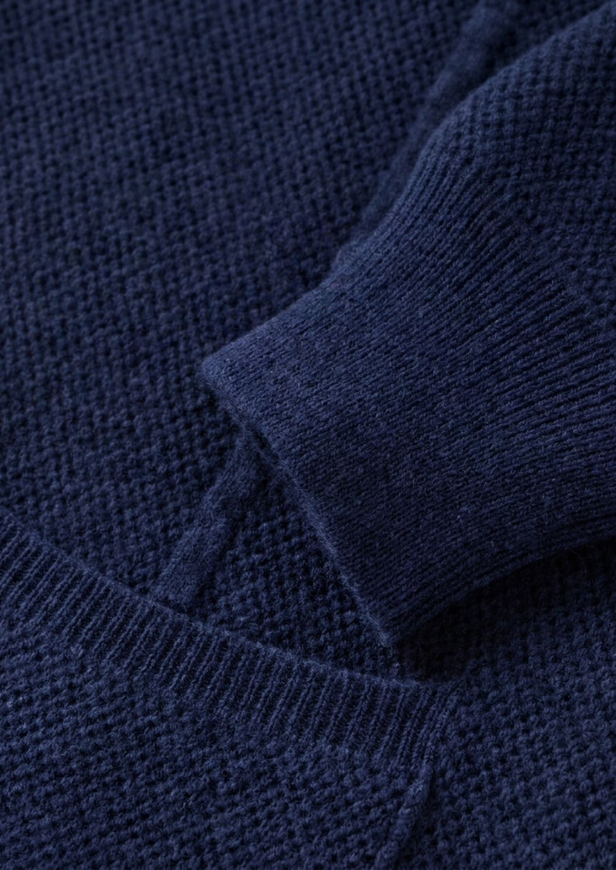 Herren Hemdjacke aus Strick mit Knopfleiste und Aufgesetzten Taschen