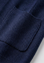 Herren Hemdjacke aus Strick mit Knopfleiste und Aufgesetzten Taschen