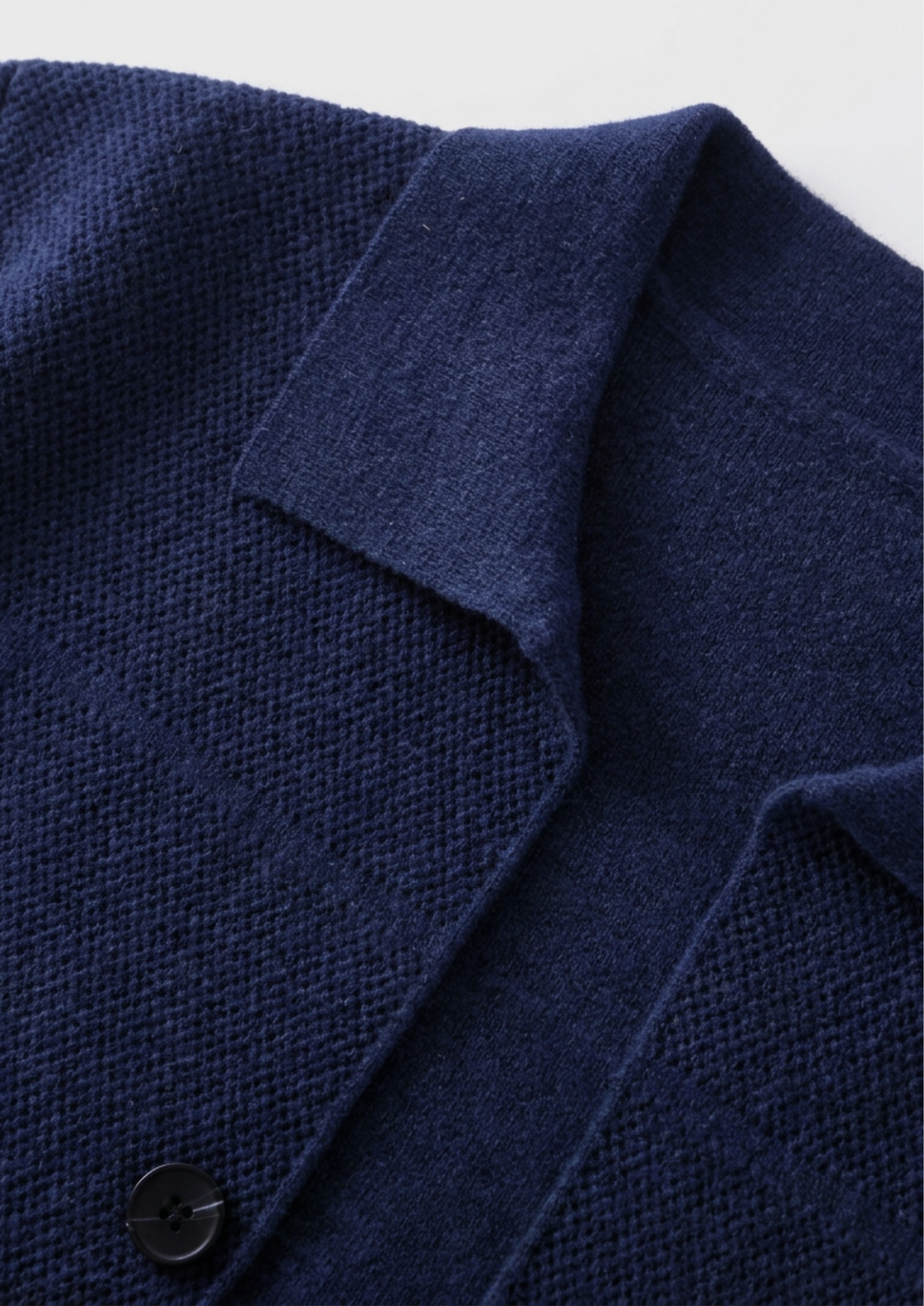 Herren Hemdjacke aus Strick mit Knopfleiste und Aufgesetzten Taschen